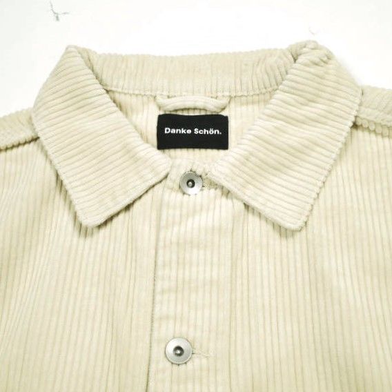 Danke Schon ダンケシェーン 25AW WEB＆限定 CORDUROY COVERALLS コーデュロイ カバーオール UNS25139-OT L ベージュ オーバーサイズ ジャケット アウター【新古品】【中古】【Danke Schon】 新品 Danke Schon ダンケシェーン 25AW WEB＆DEPOT限定 CORDUROY