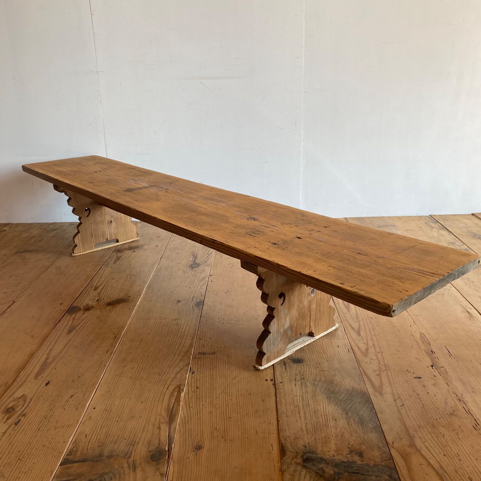 アンティーク 展示台 テーブル 机 一枚板 無垢材 Y644 - メルカリ