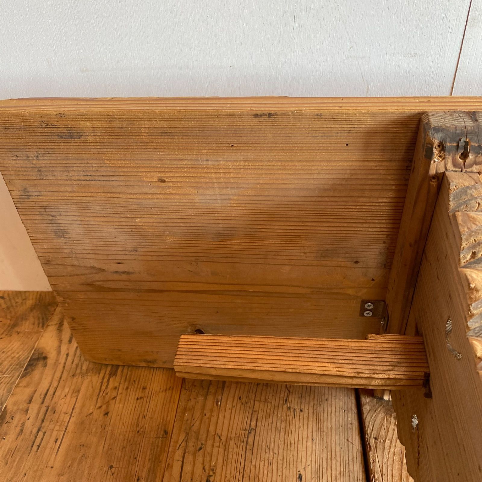 アンティーク 展示台 テーブル 机 一枚板 無垢材 Y644 - メルカリ