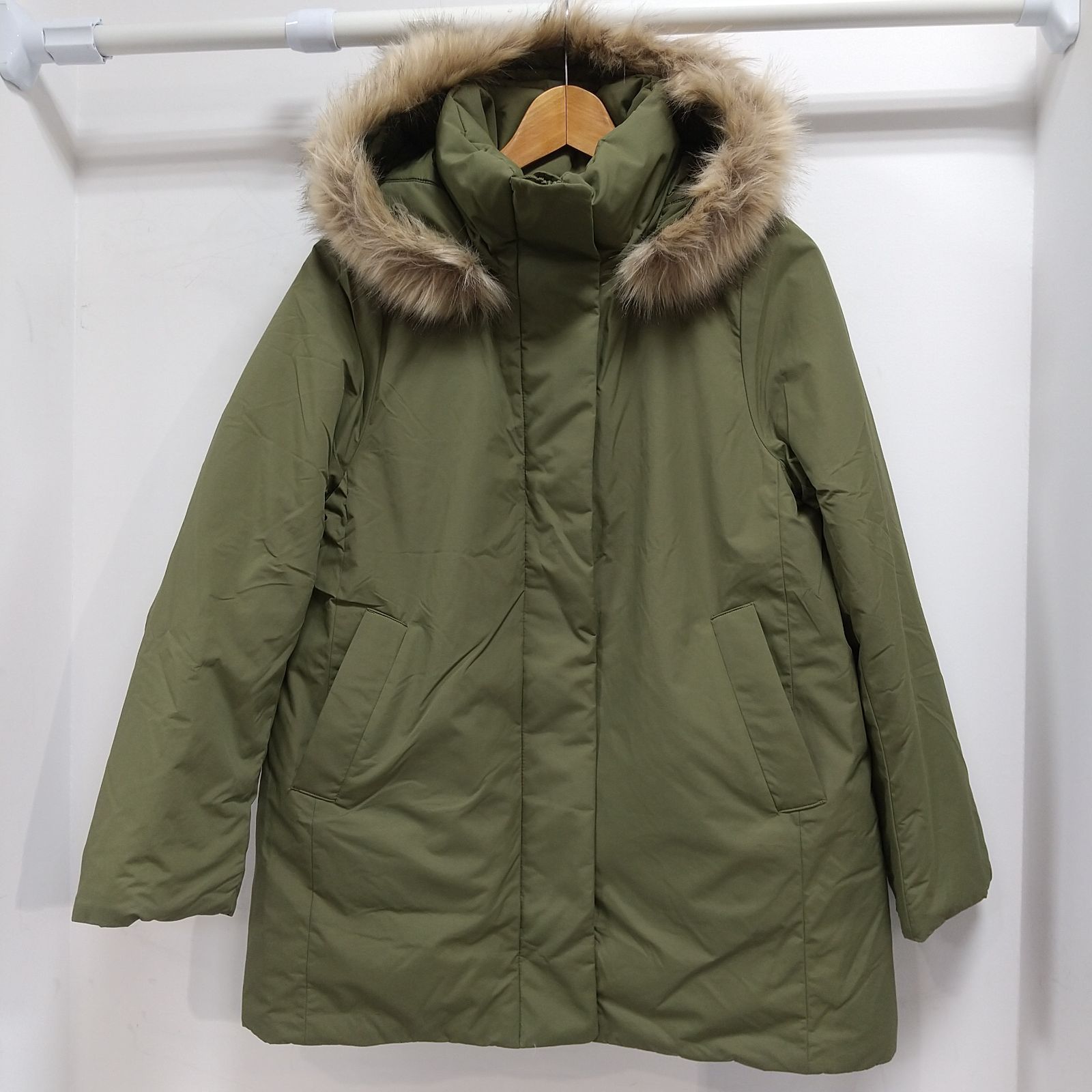 ks225◇UNIQLO ダウンジャケット (S) グリーン オリーブグリーン 