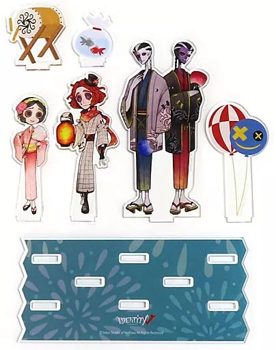 アクリルスタンド・アクリルパネル B.踊り子＆泣きピエロ＆白黒無常 夏祭り デフォルメ アクリルジオラマ 「Identity V 第五人格」