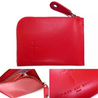 中古】財布・パスケース(キャラクター) アスナver.(レッド) 本革