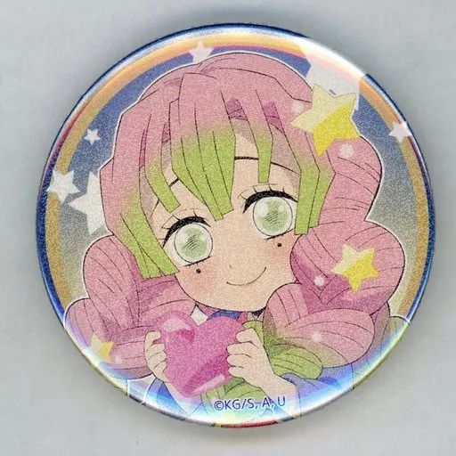 バッジ・ピンズ 甘露寺蜜璃(ラメ入り) 「鬼滅の刃×ufotable Cafe 