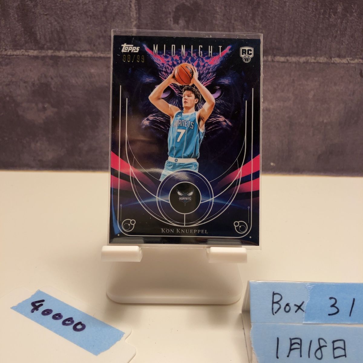 2025 Topps Kon Knueppel 88/99 Charlotte Hornets Midnight RC 