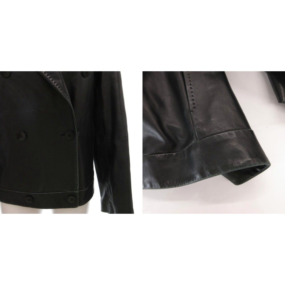 マックスマーラ MAX MARA レザージャケット 革ジャン 36 ダブル