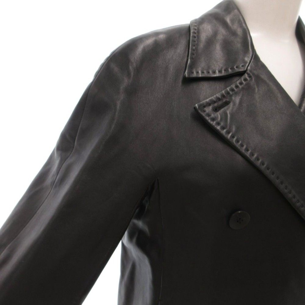 マックスマーラ MAX MARA レザージャケット 革ジャン 36 ダブル