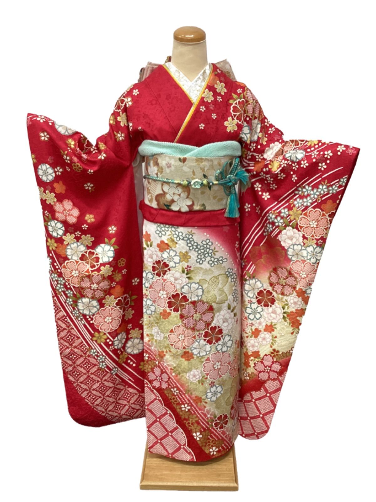 成人式 振袖 7点 フルセット 身長155cm前後 - メルカリ