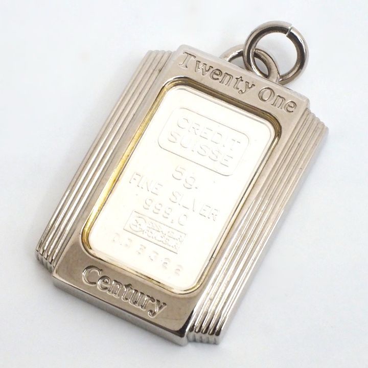 [J-21] Silver999 / 5g シルバーインゴット ペンダントトップ Silver999 / 5g シルバー インゴット ペンダン トトップ 純銀 - メルカリ