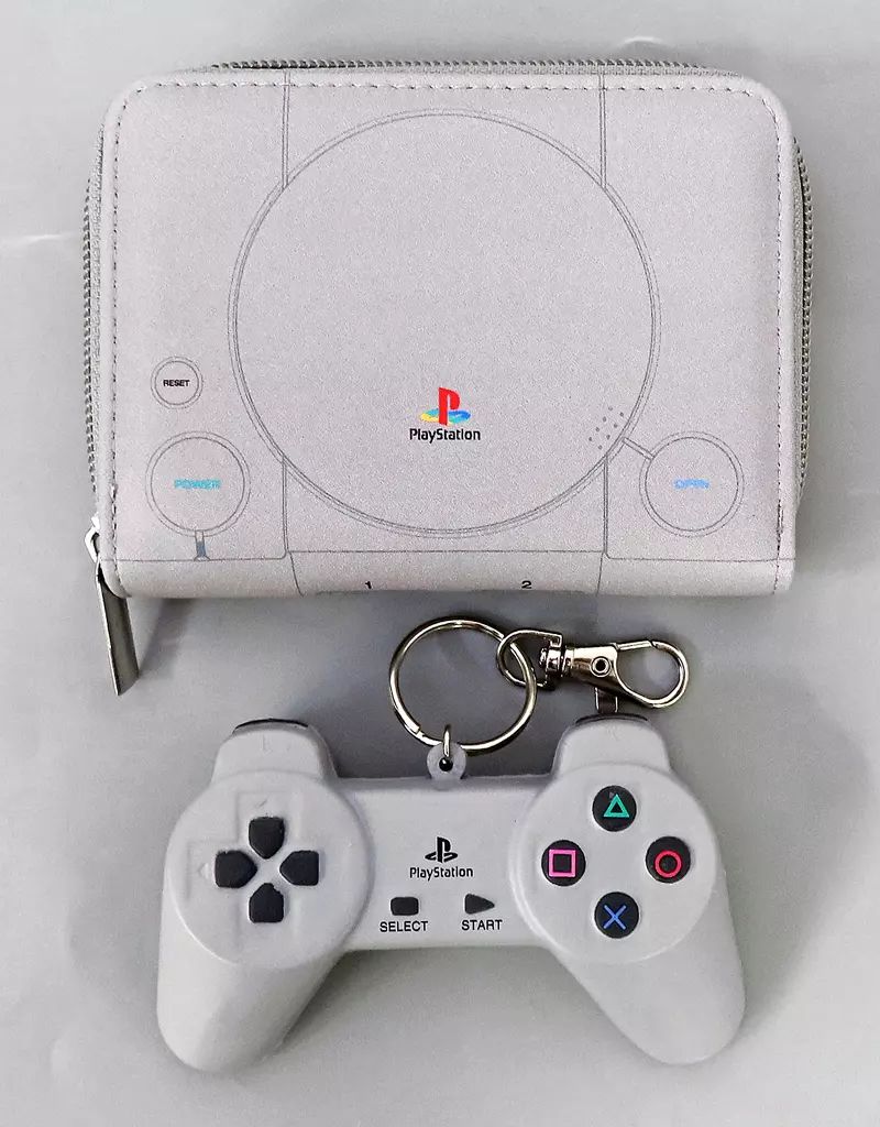[Used] Merchandise Set PlayStation Mascot Key Holder & Jagged Wallet MonoMaster 2025/11 Issue Special Edition Appendix