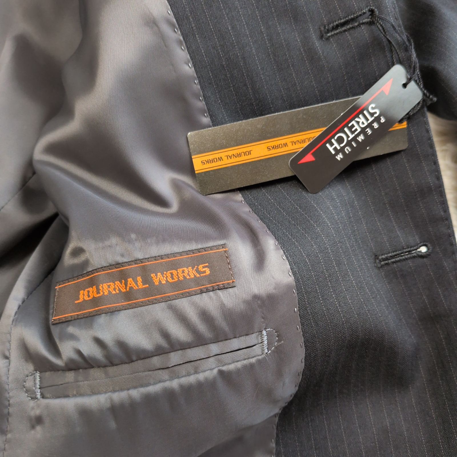 新品タグ付】JOURNAL WORKS メンズ ビジネスセットアップ 黒