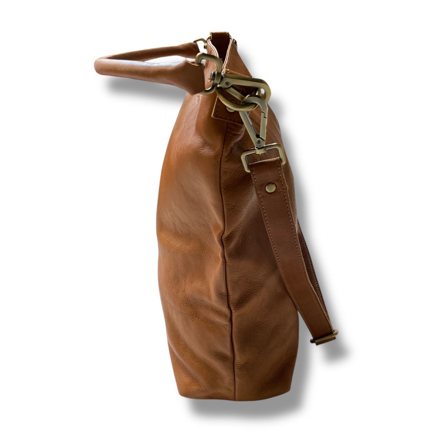 O MY BAG ブラウンレザーショルダーバッグ O MY BAG ブラウンレザーショルダーバッグ 【公式通販】