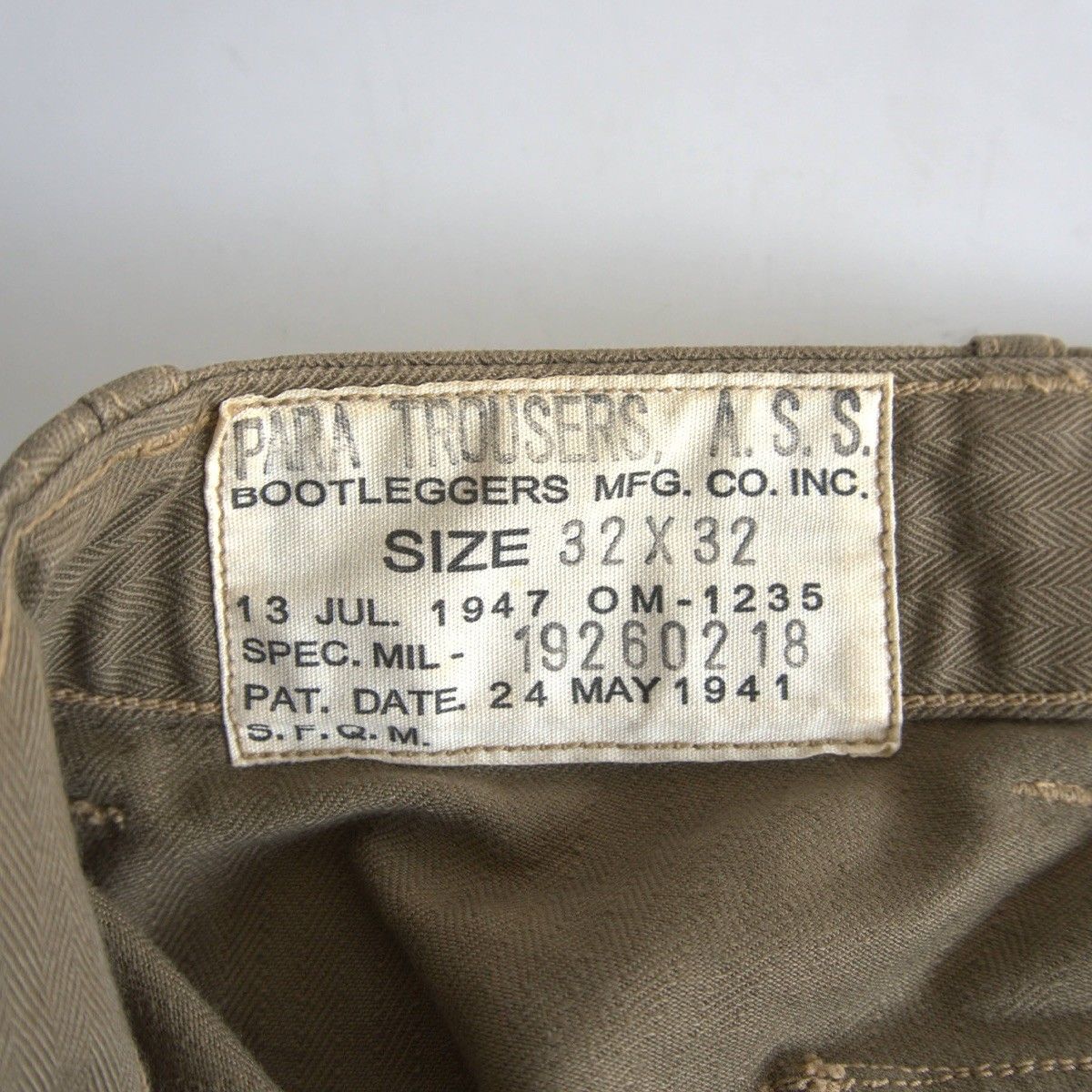 美品】BOOTLEGGERS【A.S.S. PARA PANTS M-44/モンキーパンツ】32×32