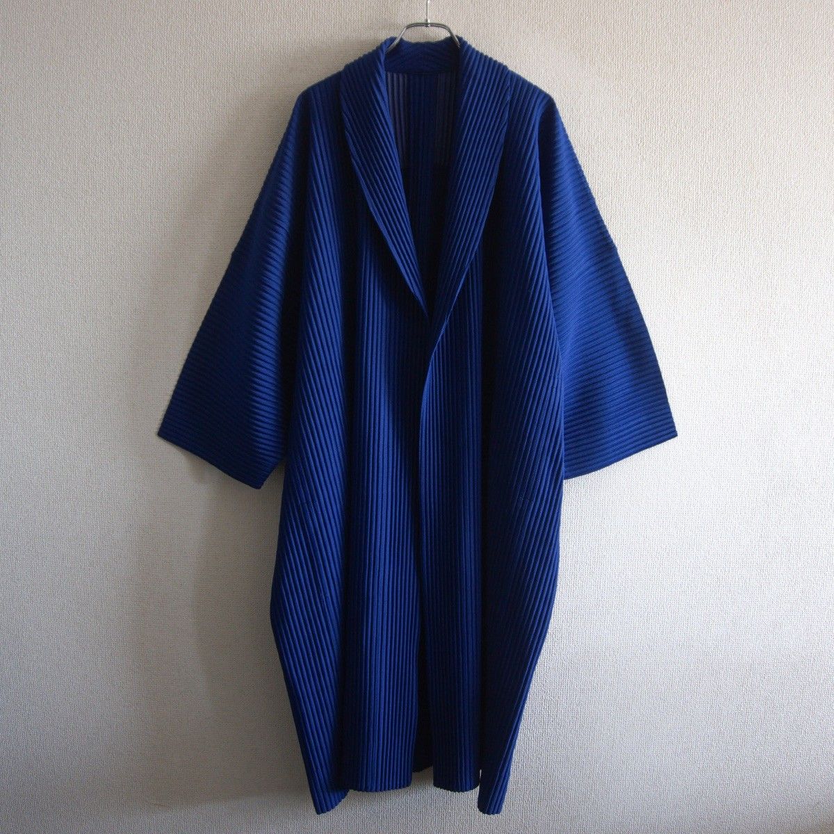 美品】 HOMME PLISSE ISSEY MIYAKE【プリーツ コート】1 ブルー 