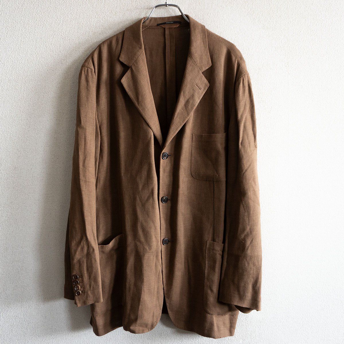 高級品】 HERMES 【リネン100％ 3B テーラードジャケット 】52