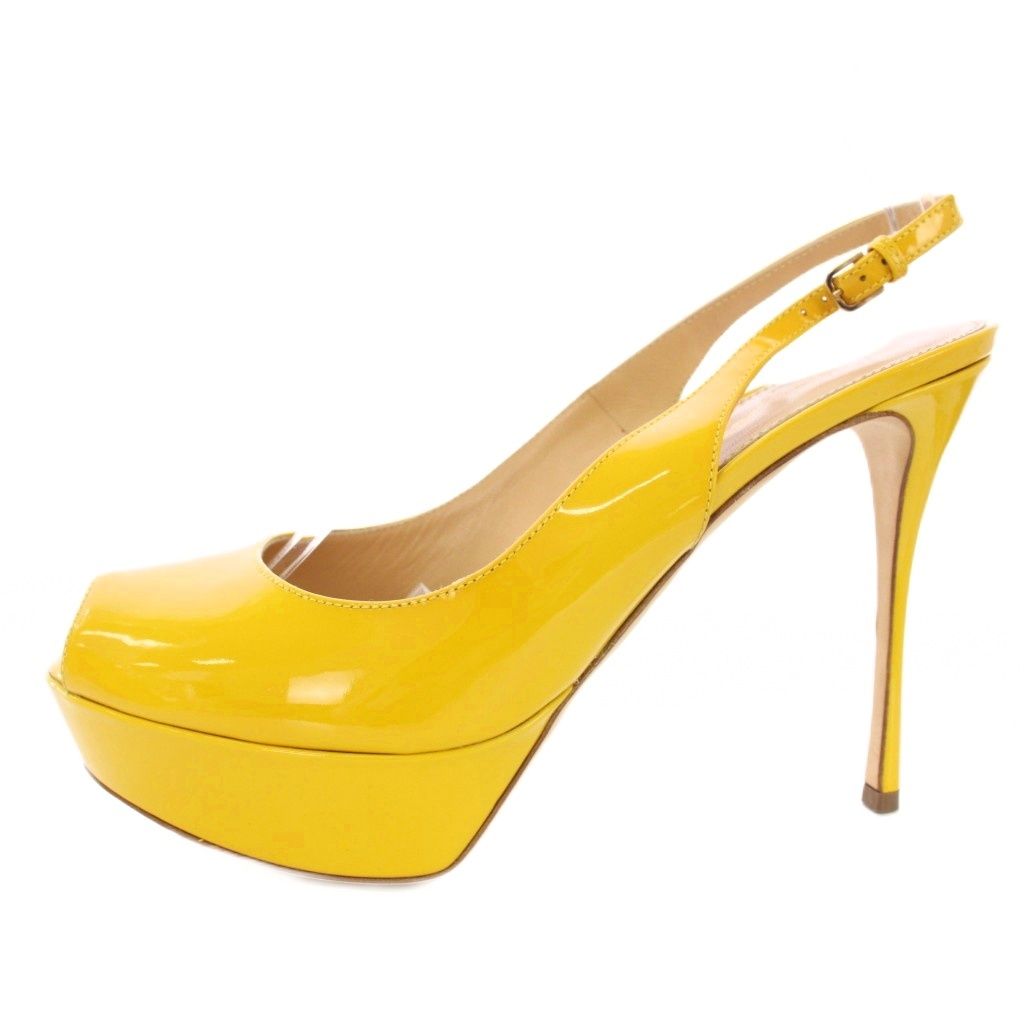 セルジオロッシ Sergio rossi バックストラップパンプス オープントゥ