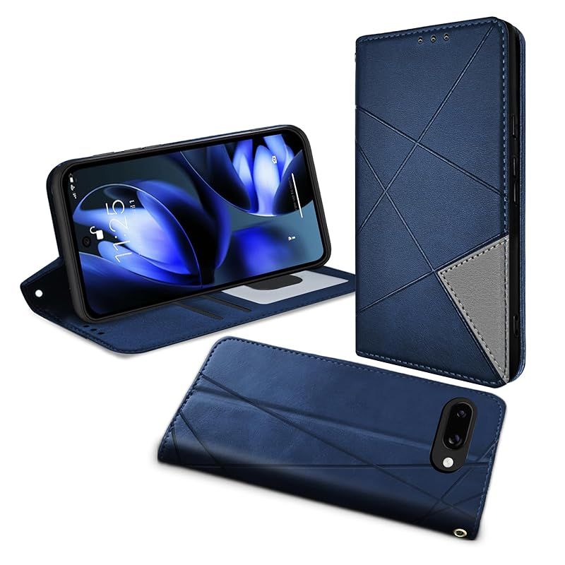 【新品】 Peipeizi For Google Pixel 9a 用 ケース 手帳型 カード収納 スタンド機能 ピクセル9a 用の スマホケース 財布型 カード 耐衝撃 ストラップホール レザー 携帯カバー 便利 多機能 コイン収納 落下保護 耐摩擦（ブルー