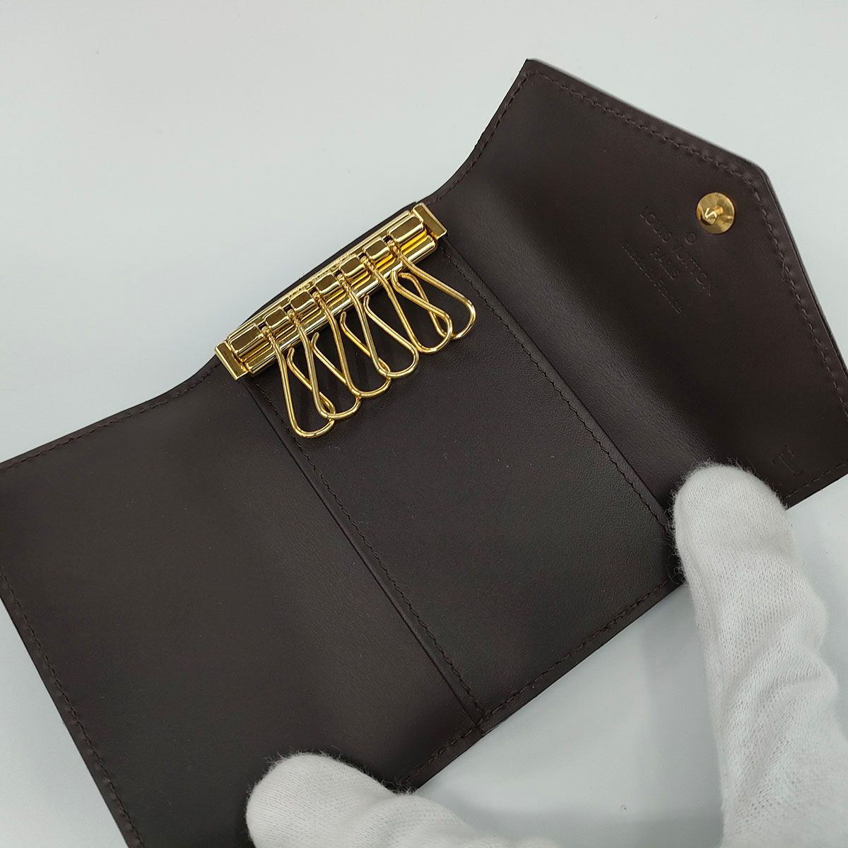 LOUIS VUITTON キーケース ヴェルニ パープル ミュルティクレ4連 キー