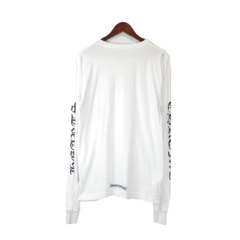 クロムハーツ CHROME HEARTS 【 Neck Logo LS TEE 】 ネックロゴ 袖英字 長袖 ロング スリーブ カットソー　h6528