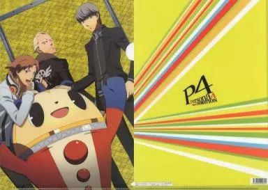 中古】クリアファイル G.鳴上悠＆花村陽介＆巽完二＆クマ A4クリア