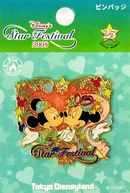 中古】バッジ・ピンズ(キャラクター) ミッキー＆ミニー ピンバッジ