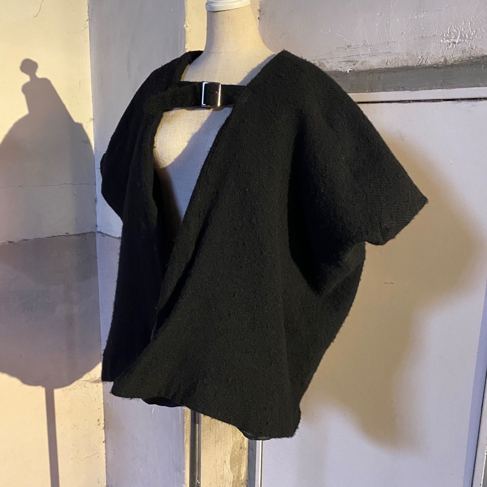 COMME des GARCONS HOMME PLUS 23aw BIG SHOULDER CAPE ウール縮絨 S