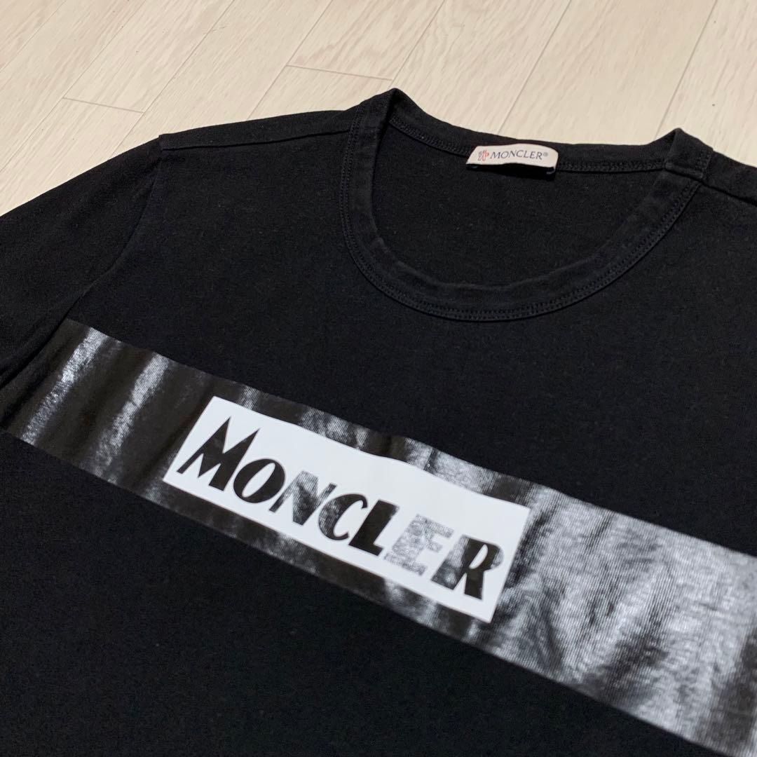 MONCLERプリントロゴ Tシャツ ブラック M 国内正規品 4S120 - メルカリ