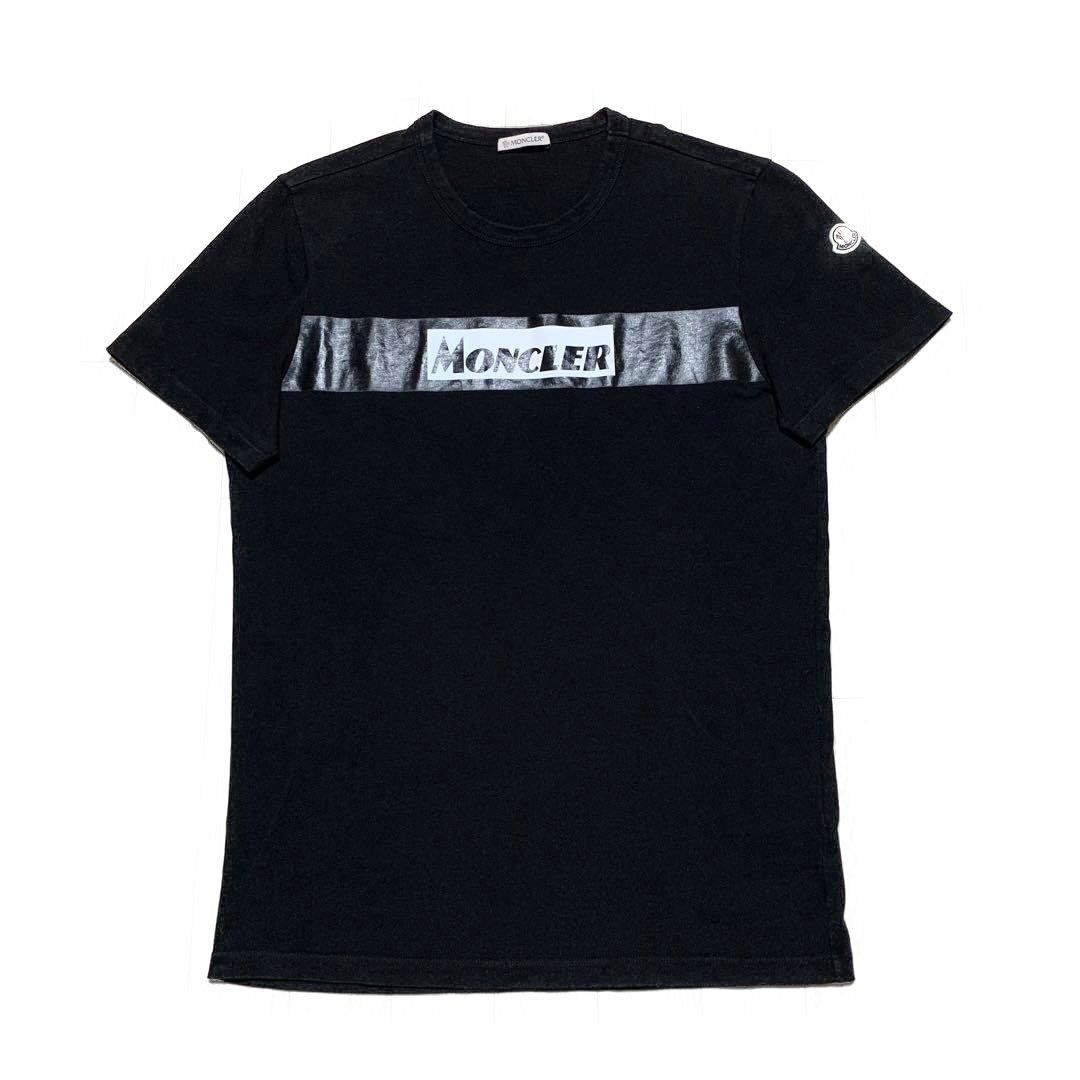 MONCLERプリントロゴ Tシャツ ブラック M 国内正規品 4S120 - メルカリ