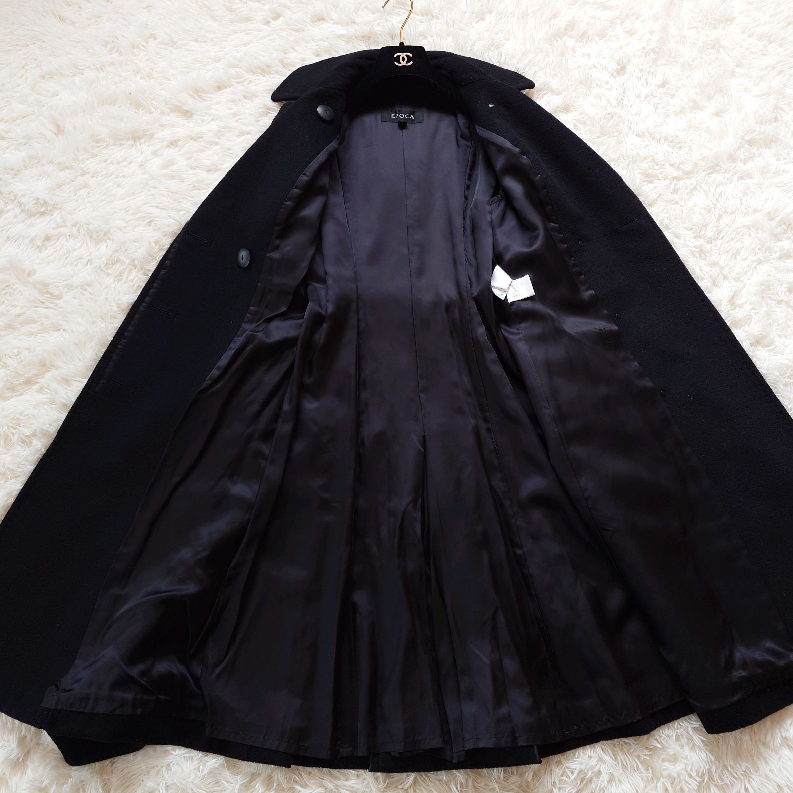 エポカ EPOCA アンゴラ ウール ロングコート トレンチ ダブル 比翼
