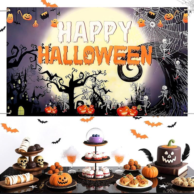 Neiang ハロウィン タペストリー 装飾 壁飾り 約180cm×110cm カボチャ