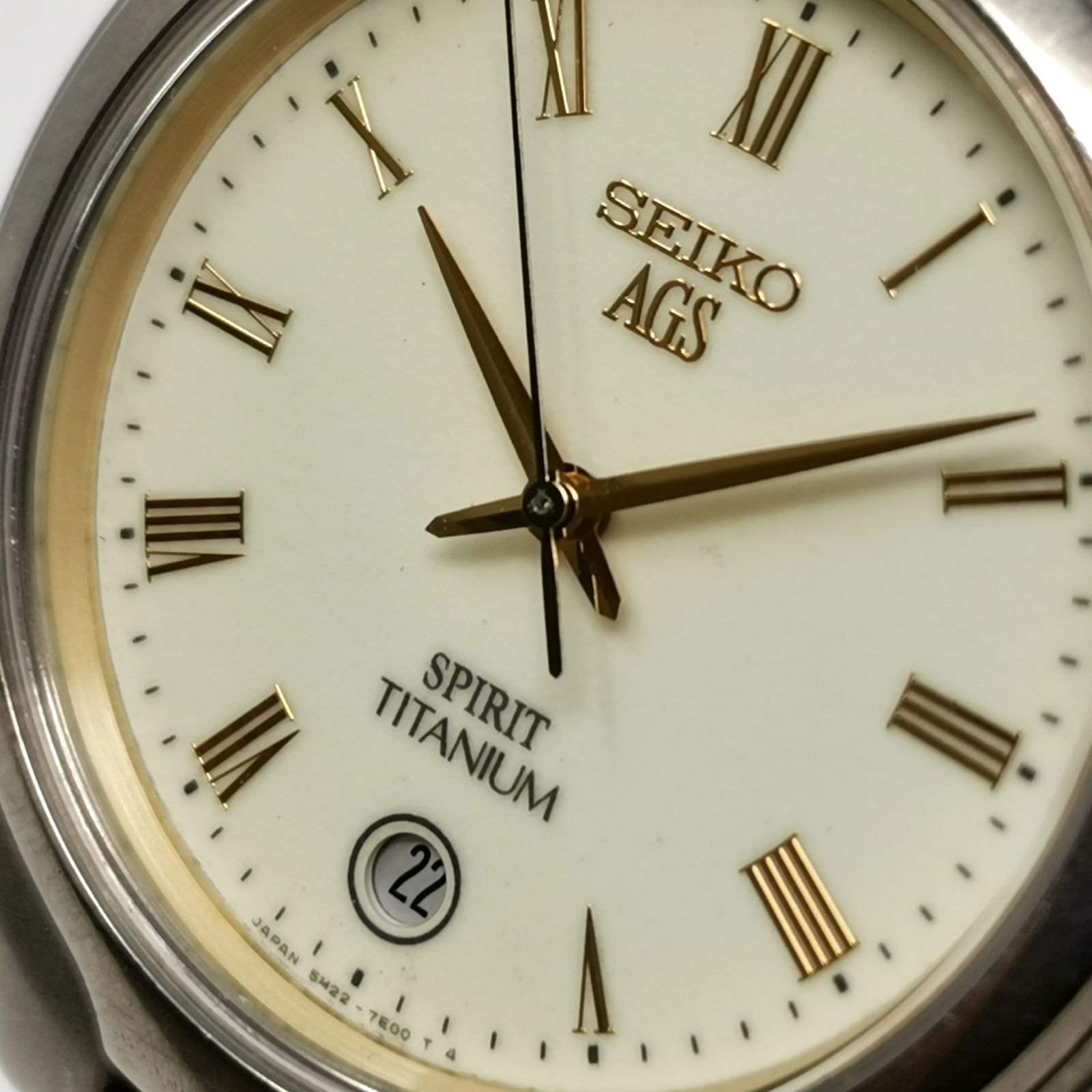 SEIKO セイコー AGS SPIRIT TITANIUM 10BAR 5M22-7B80 メンズ腕時計 