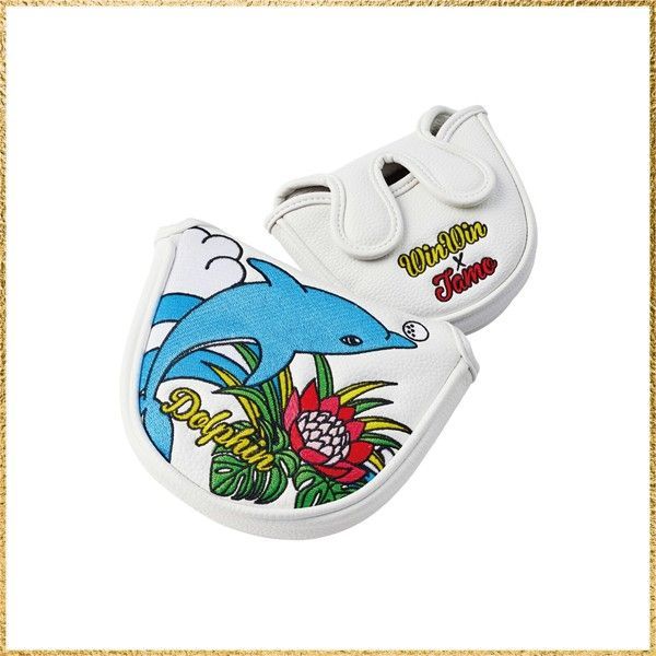 ☆彡送料無料でお届け☆彡Style:マレットタイプ（PCM-413） WINWIN STYLE ウィンウィンスタイル SPLASH DOLPHIN パターカバー ピンタイプ/マレットタイプ 【TAMOコラボモデル】 (マレットタイプ（PCM-413）)