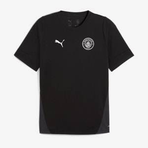 【送料無料・匿名配送】PUMA プーマ マンチェスター・シティ 25/26 トレーニングシャツ Tシャツ 半袖 トレーニングウェア 練習着 黒（プーマブラック）銀（プーマシルバー）新品 正規品 並行輸入 日本未発売