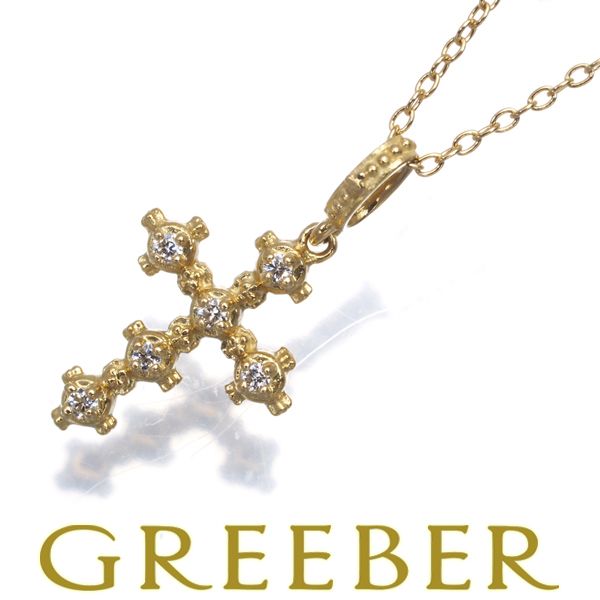 アーカー ネックレス ダイヤ ダイヤモンド クロス K18YG #187173