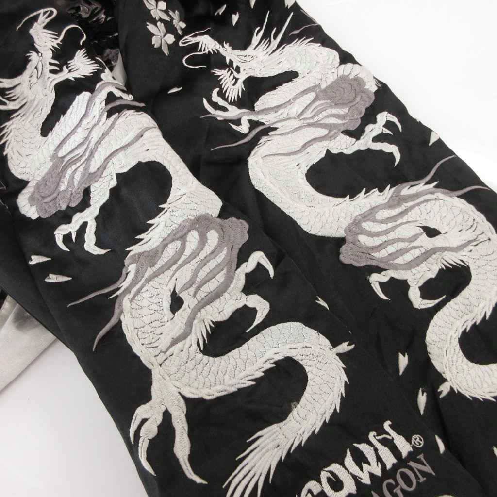 ドッグタウン DOGTOWN BLACK DRAGON 黒龍 スカジャン サテン ドラゴン
