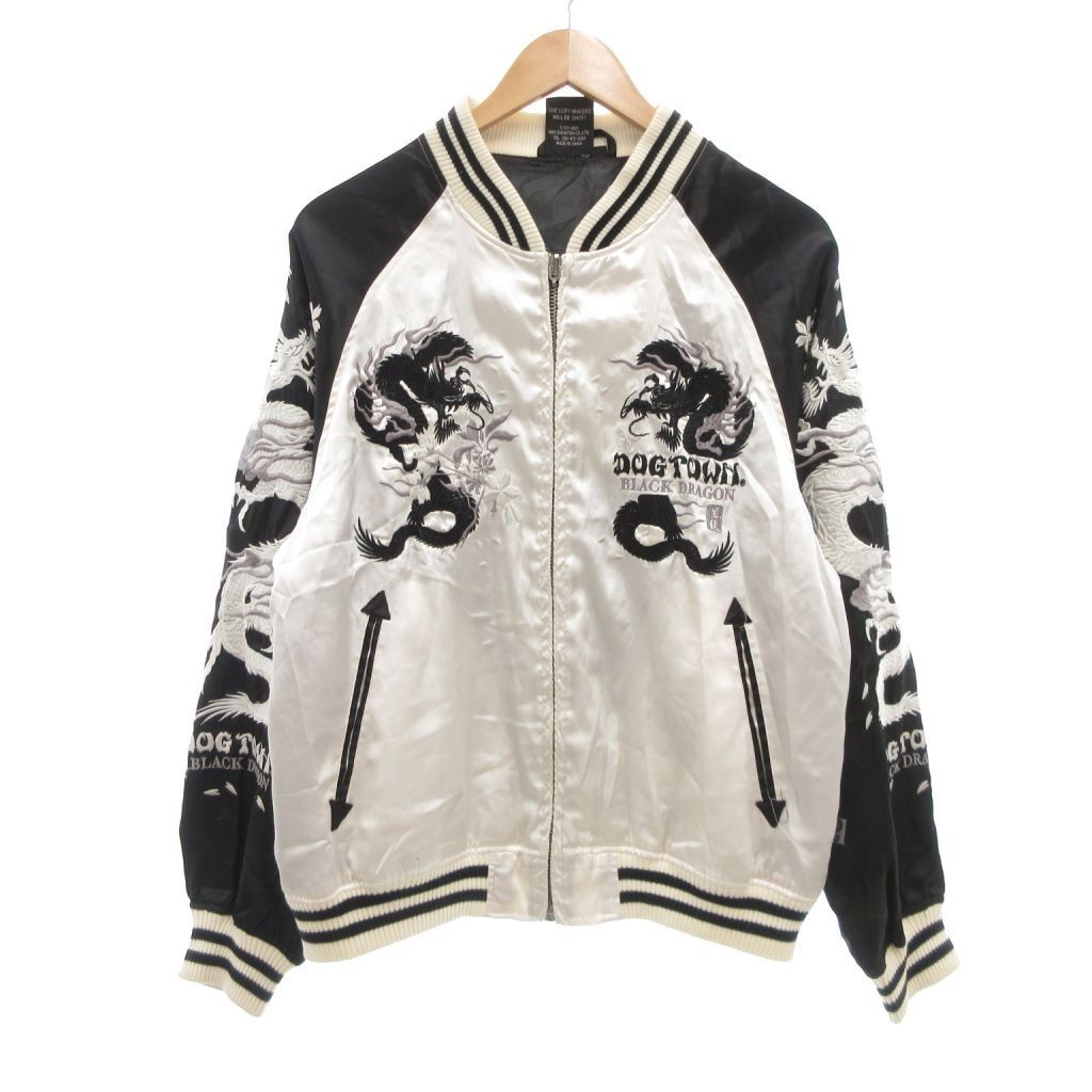ドッグタウン DOGTOWN BLACK DRAGON 黒龍 スカジャン サテン ドラゴン
