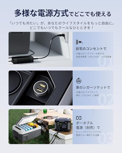 EUHOMY 車載冷蔵庫 ポータブル冷蔵庫 小型 10L 【-20℃?20℃ 急速冷凍