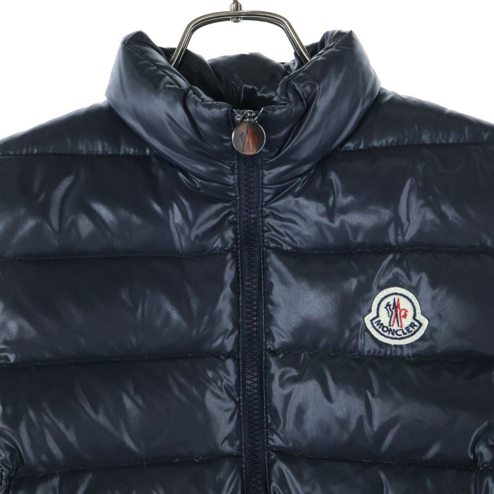 【モンクレール】ガー二ー　GHANY ダウンベスト　ロゴワッペン サイズ1　黒 MONCLER (モンクレール) GHANY ガー二ー ワッペンロゴ ジップアップ
