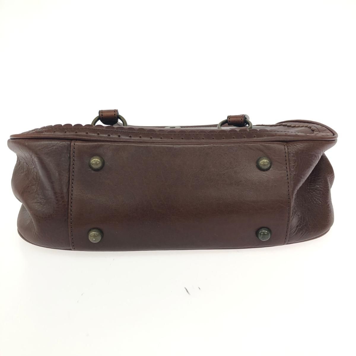 ANNA SUI アナスイ ハンドバッグ レザー ブラウン レディース