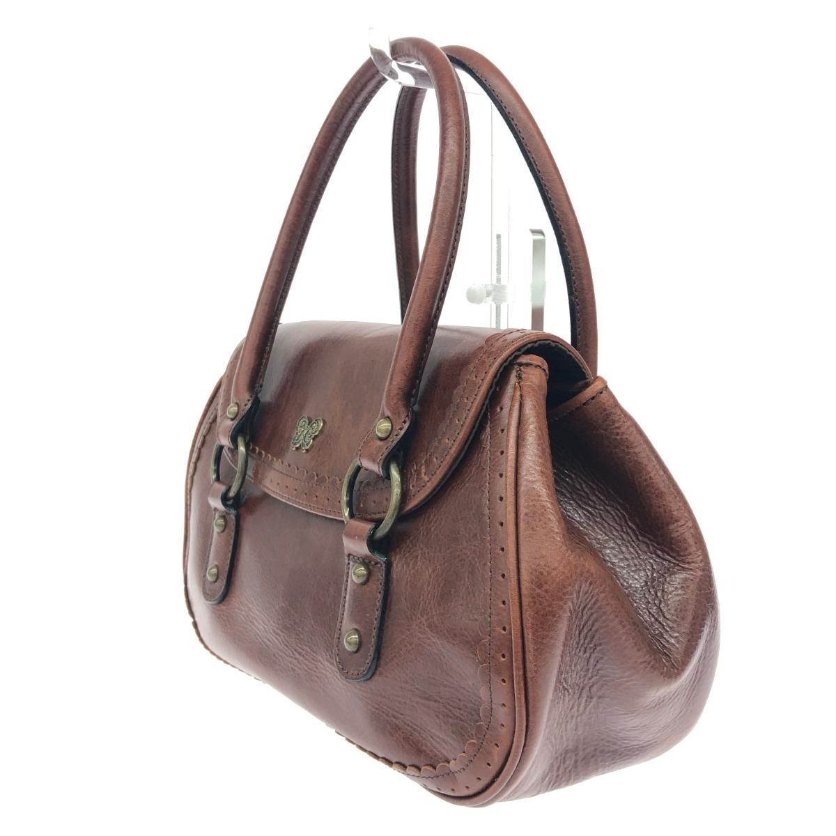 ANNA SUI アナスイ ハンドバッグ レザー ブラウン レディース