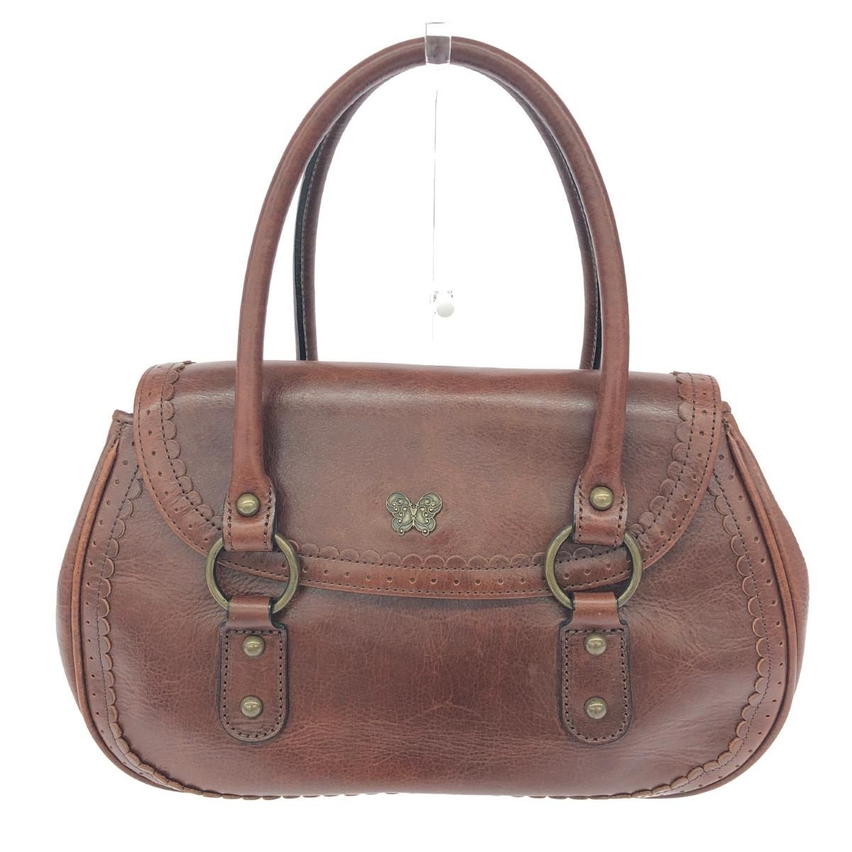 ANNA SUI アナスイ ハンドバッグ レザー ブラウン レディース