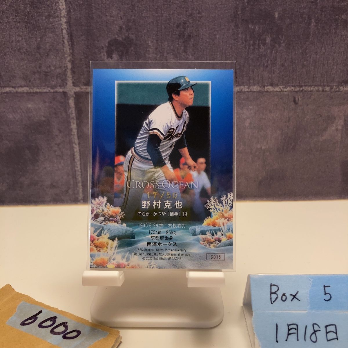 2025 BBM 35th Anniversary 野村克也 17/50 青箔サイン 南海ホークス