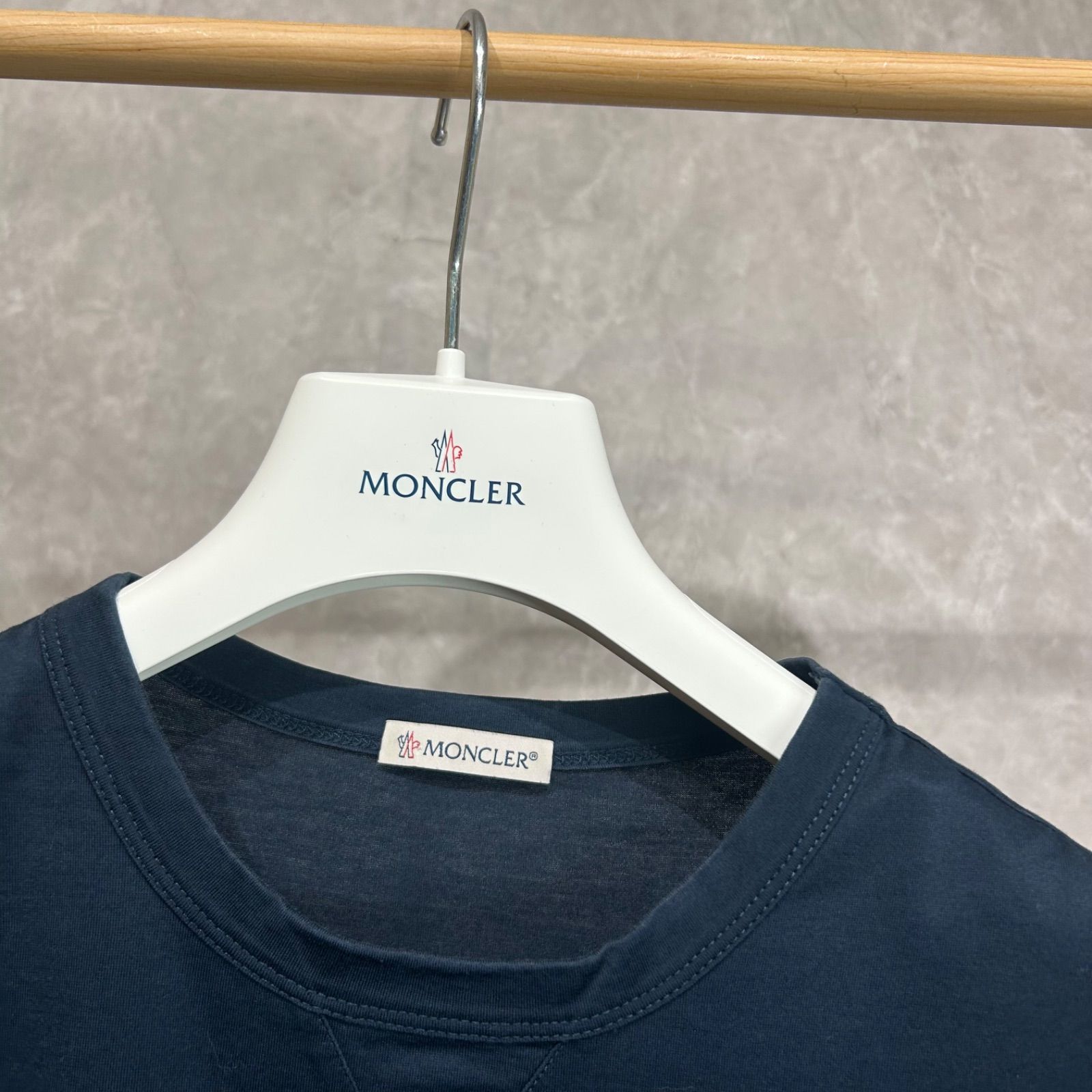 MONCLER モンクレールダブルワッペン半袖TシャツネイビーS 【公式通販】