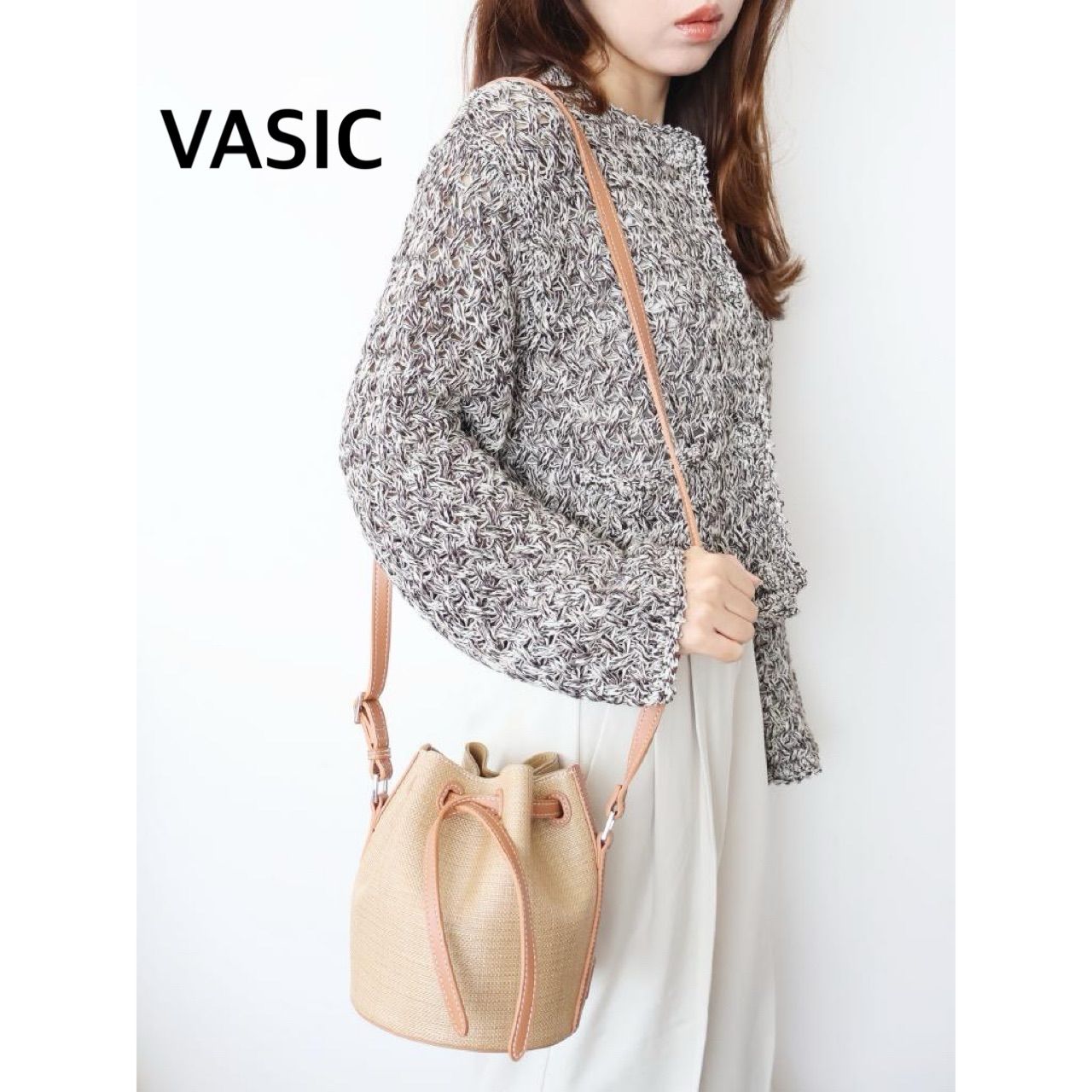 ☆VASIC ヴァジック トゥモローランド別注 CLUB MINI RAFFIA ブラウン 