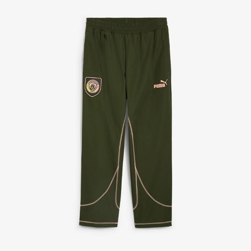 【送料無料・匿名配送】PUMA プーマ マンチェスター・シティ 24/25 ftblStatement トラックパンツ ロングパンツ ジャージ 緑（マートル）桃（ポピーピンク）新品 正規品 並行輸入 日本未発売