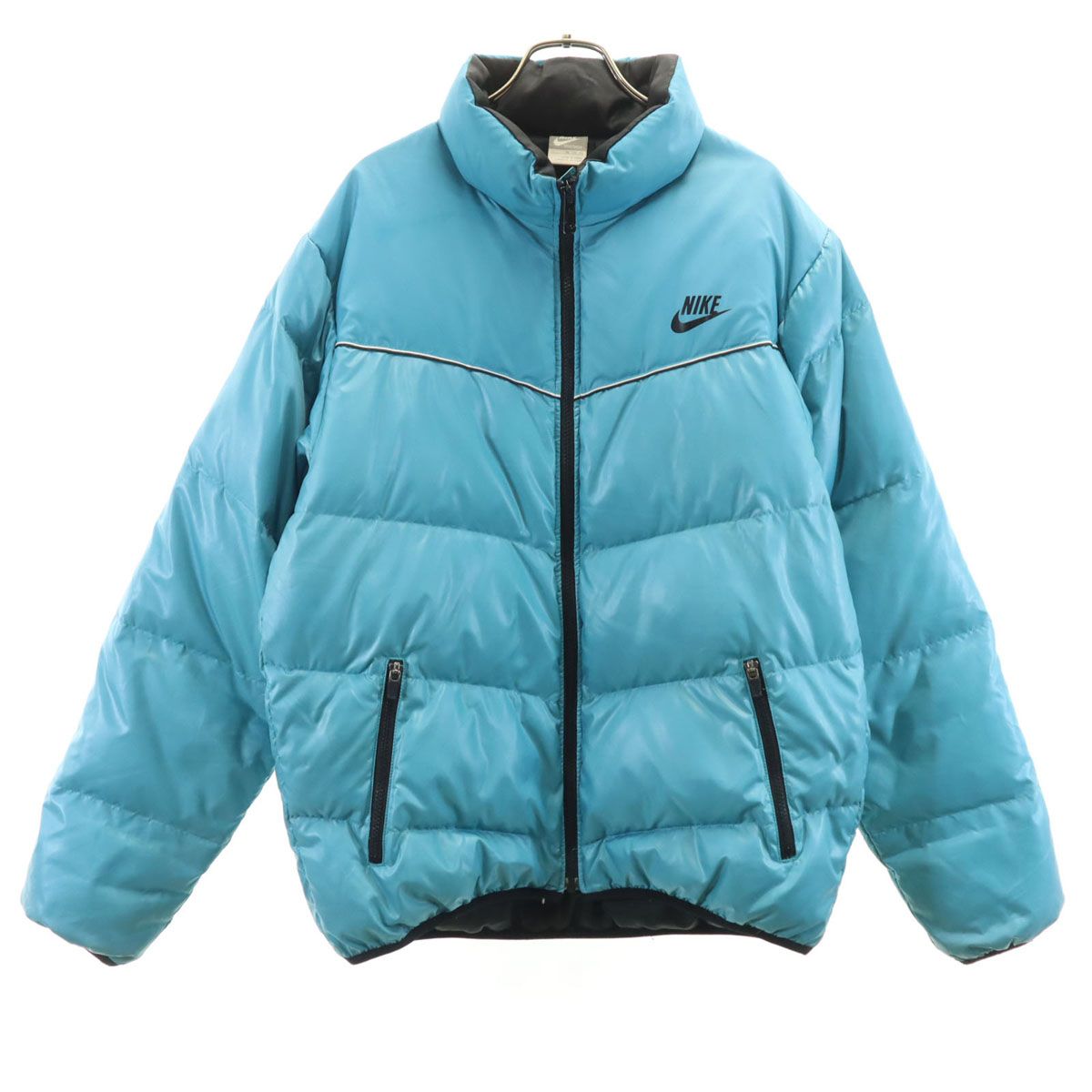 NIKE ナイキ ダウンジャケット XL 水色 メンズ 古着 - メルカリ