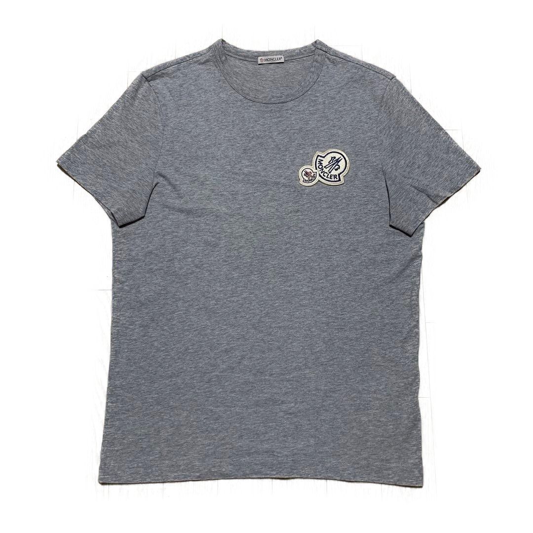 MONCLER ワッペン グレー Tシャツ S 国内正規品 4S175 【公式通販】