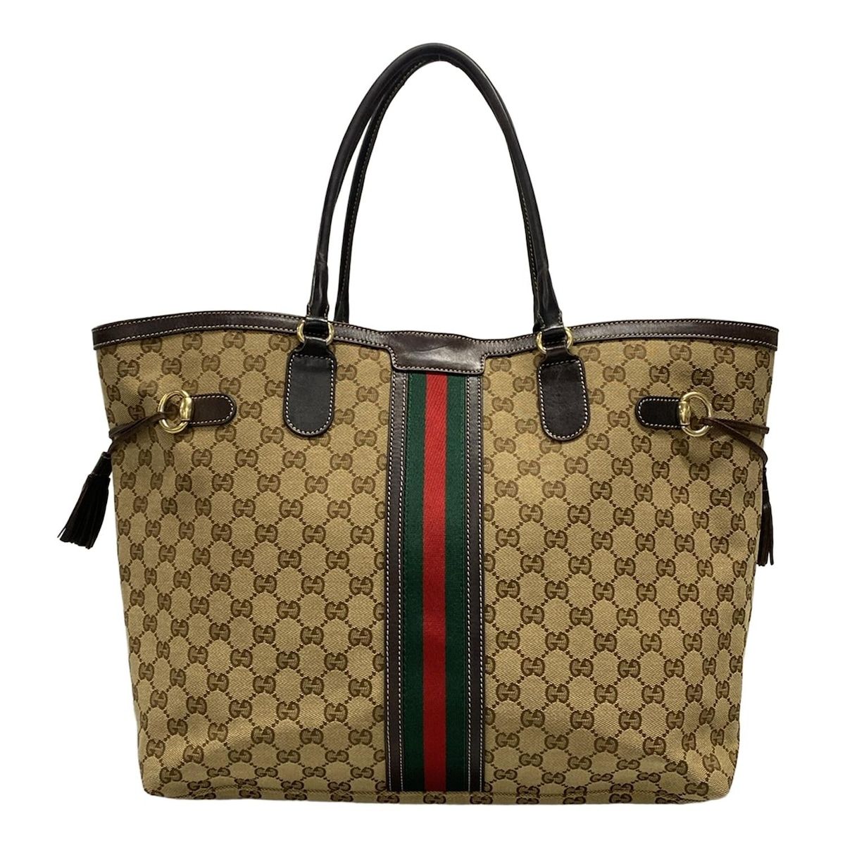 GUCCI(グッチ) トートバッグ シェリー/GG柄 232969 ベージュ×ブラウン