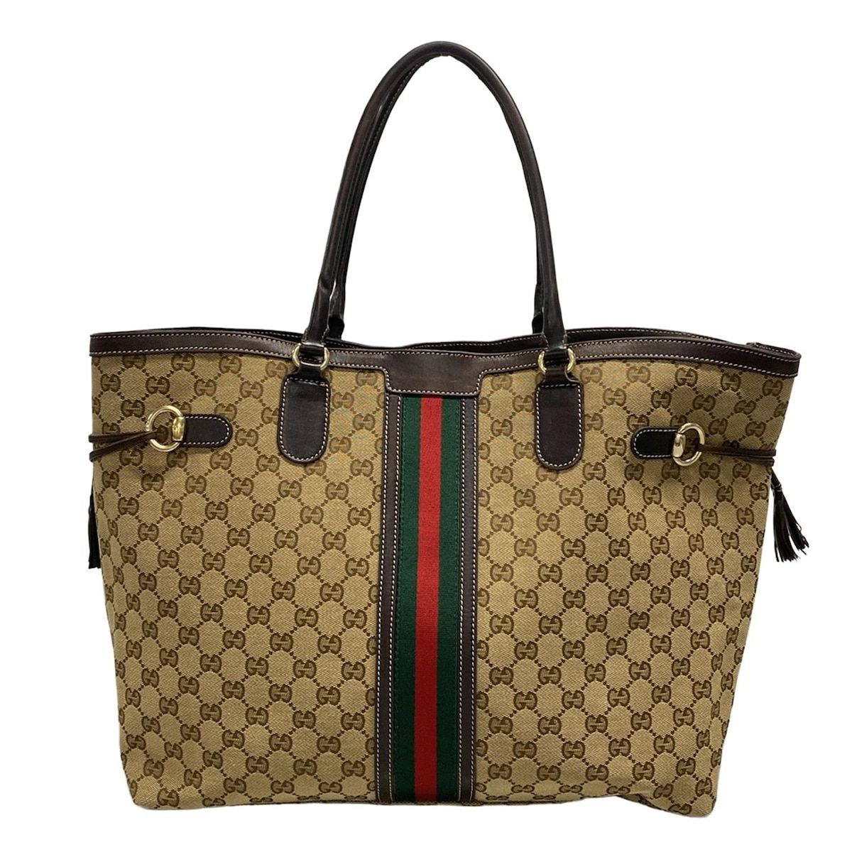 GUCCI(グッチ) トートバッグ シェリー/GG柄 232969 ベージュ×ブラウン