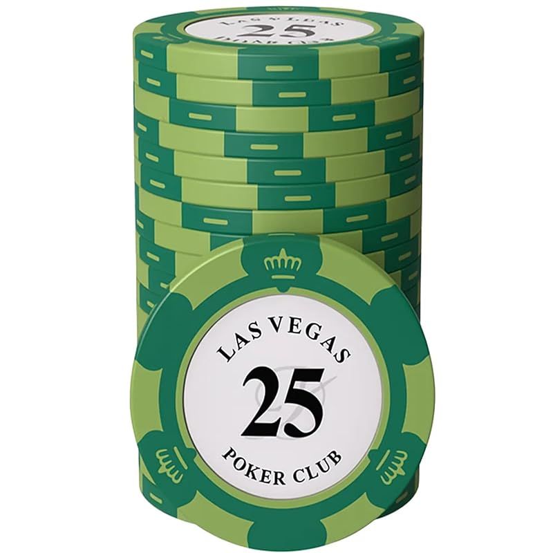 East Leaf ポーカーチップ クレイ製 カジノチップ 25 面値 単品 20枚