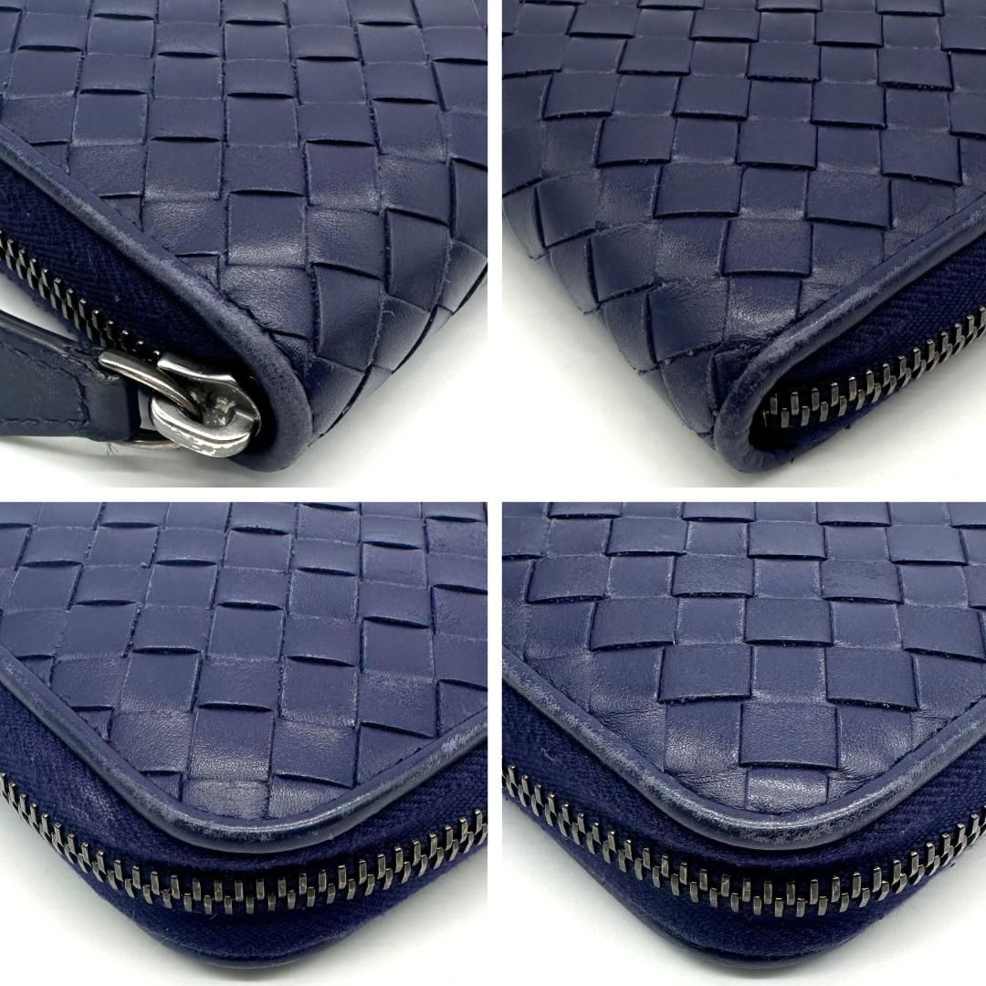 Bottega Veneta ボッテガヴェネタ 長財布 イントレチャート ブルー 